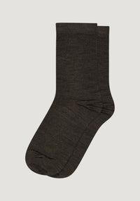 Șosete FinePlain extrafine femei din lână merinos - Dark Brown