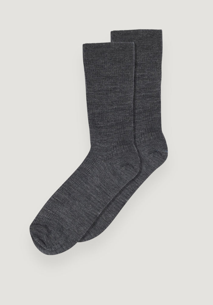 Șosete FineRib extrafine femei din lână merinos - Dark Grey 37-39