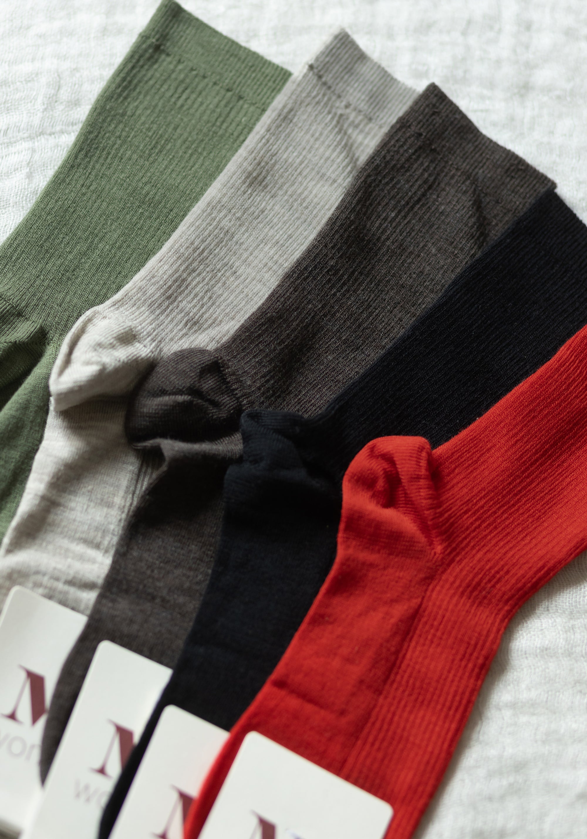 Șosete FineRib extrafine femei din lână merinos - Olivine