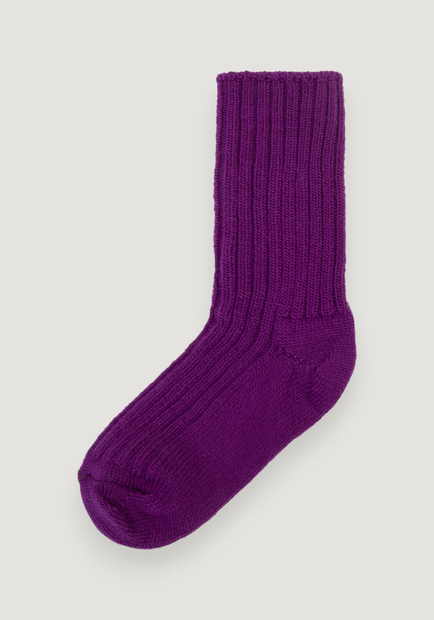 Șosete groase din lână merinos - Aubergine