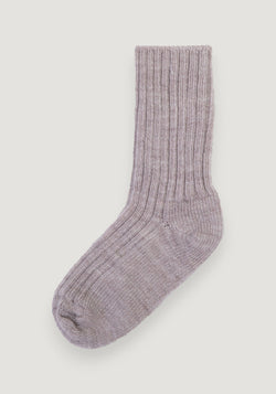 Șosete groase din lână merinos - Beige Melange