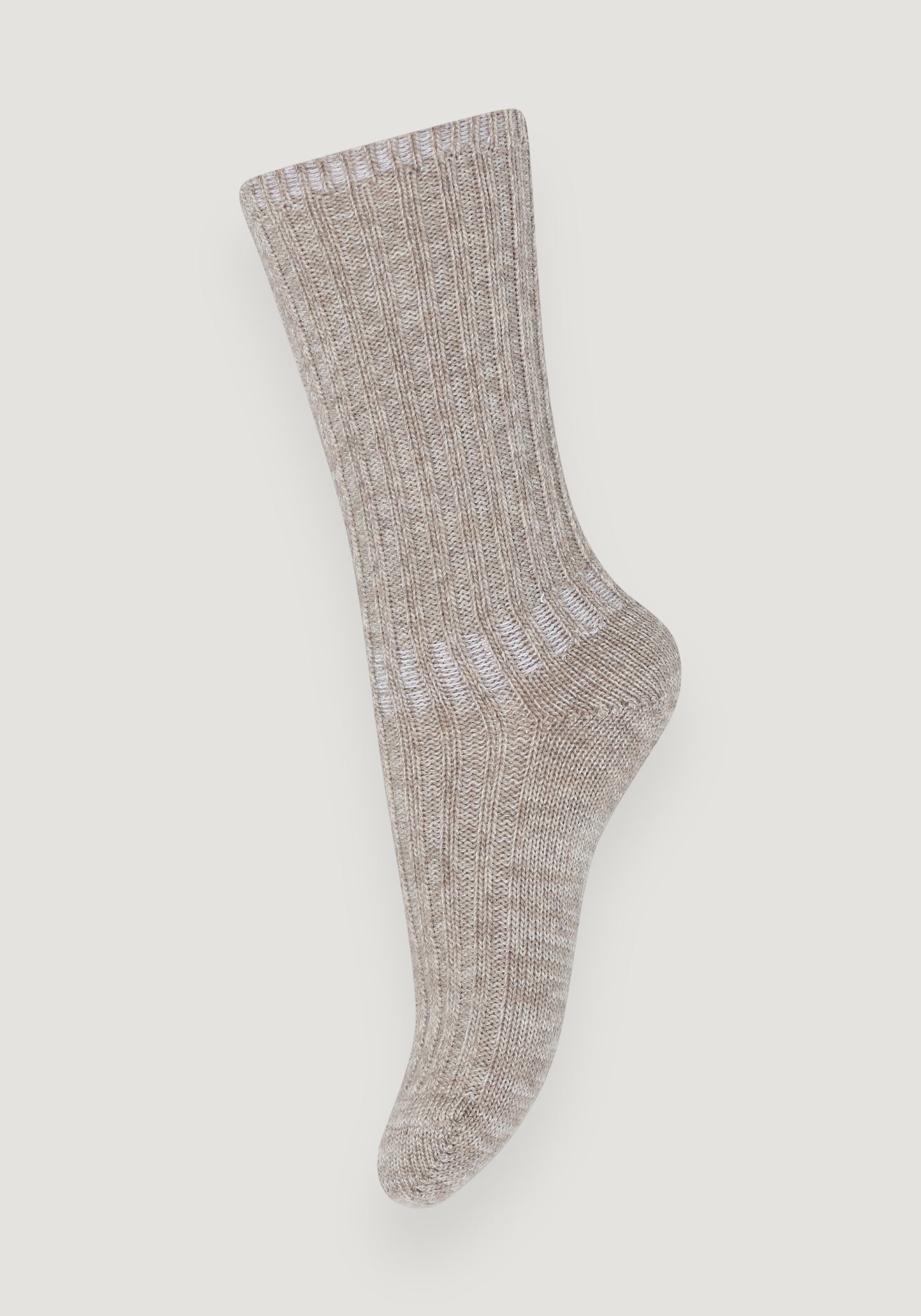 Șosete groase din lână merinos (copii și femei) - Quinn Light Brown 22-24