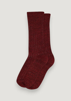 Șosete groase din lână merinos - Quinn Wine Red 22-24