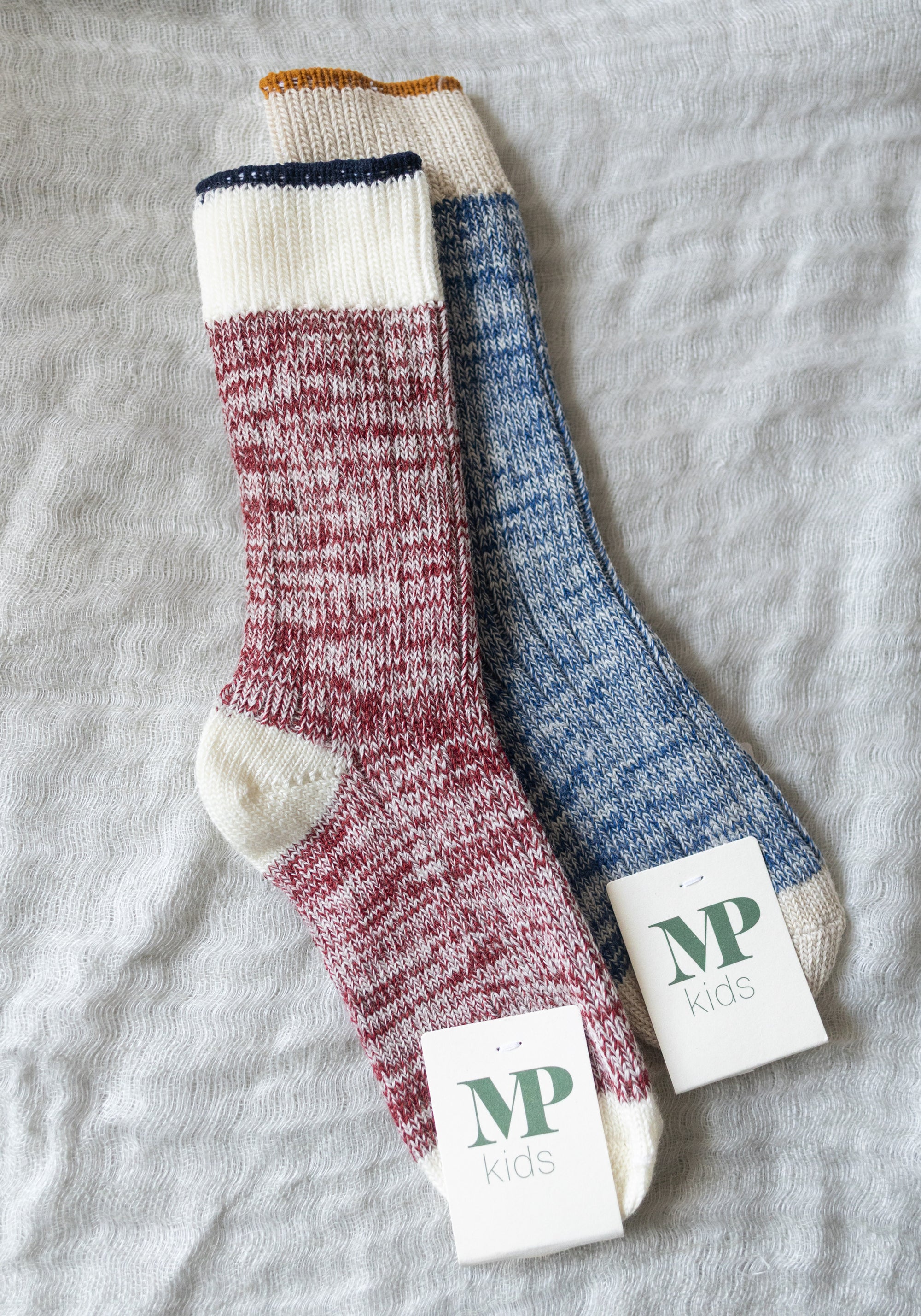 Șosete groase din lână merinos și bumbac - Ully True Blue