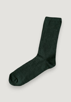 Șosete Plain din alpaca și lână merinos - Moss Green Melange