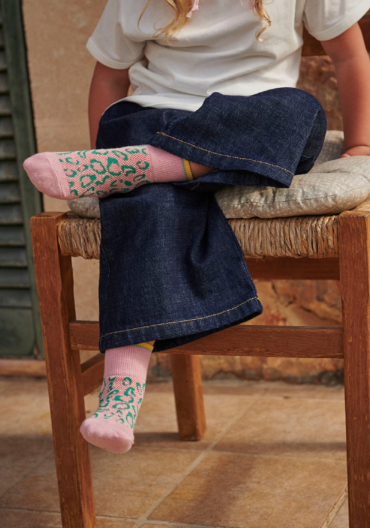Șosete Plain din bumbac - Leoni Silver Pink