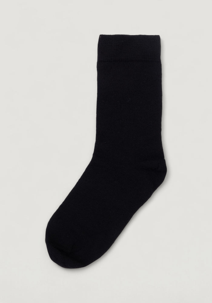 Șosete Plain extrafine din lână merinos - Black