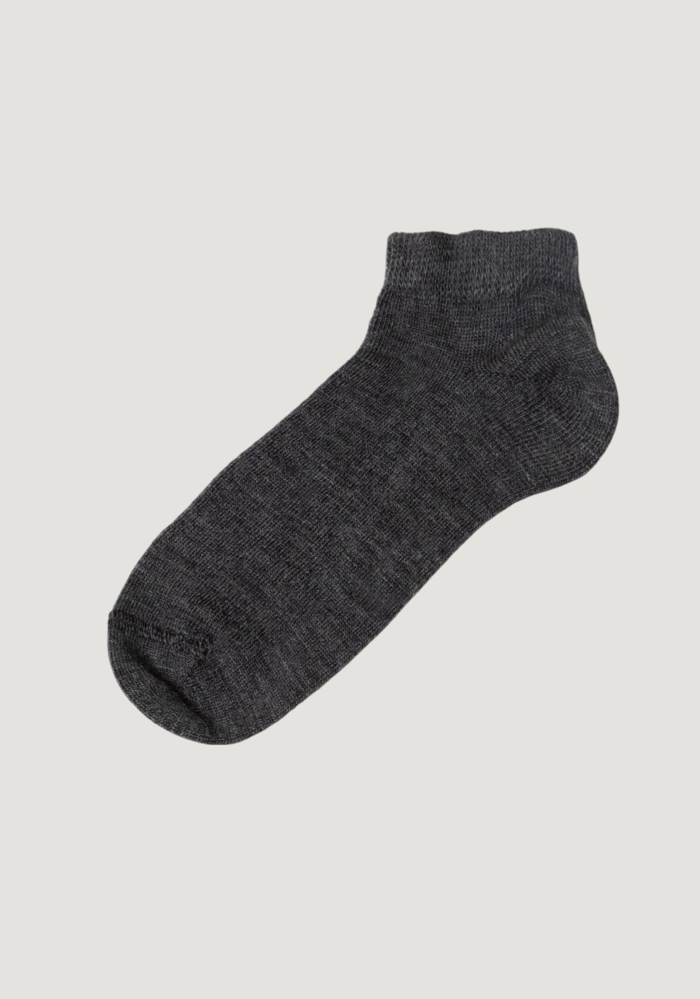 Șosete Plain extrafine din lână merinos (copii și adulți) - Footie Dark Grey