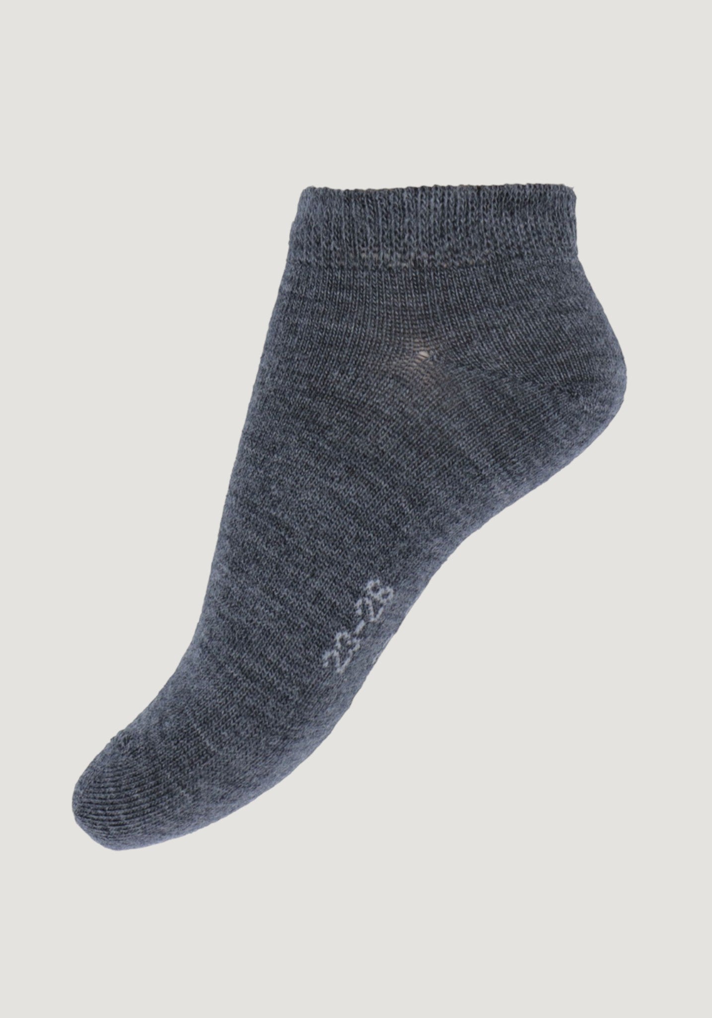 Șosete Plain extrafine din lână merinos - Footie Dark Grey