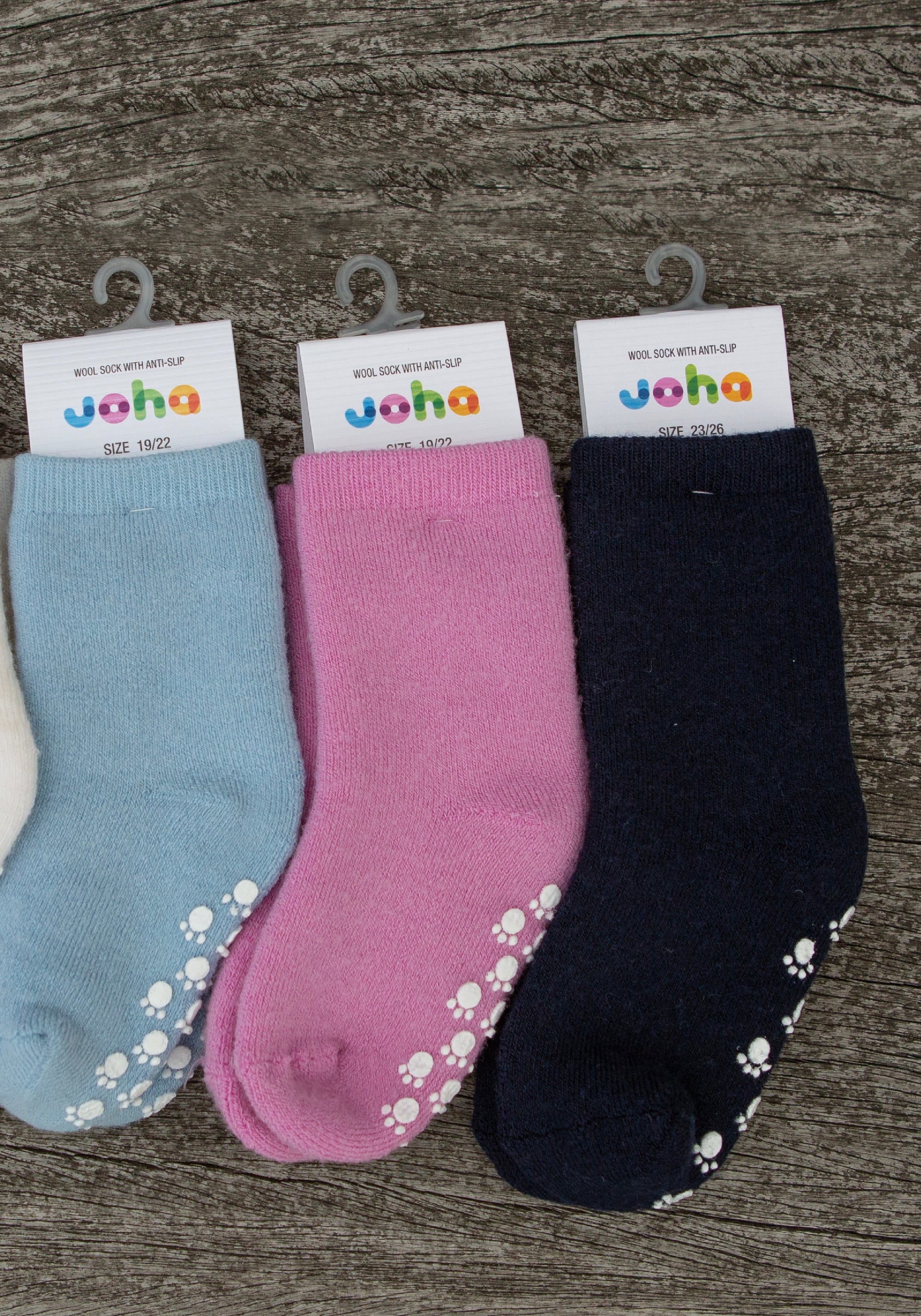 Șosete plușate cu stopper anti-alunecare din lână merinos - Sky Blue