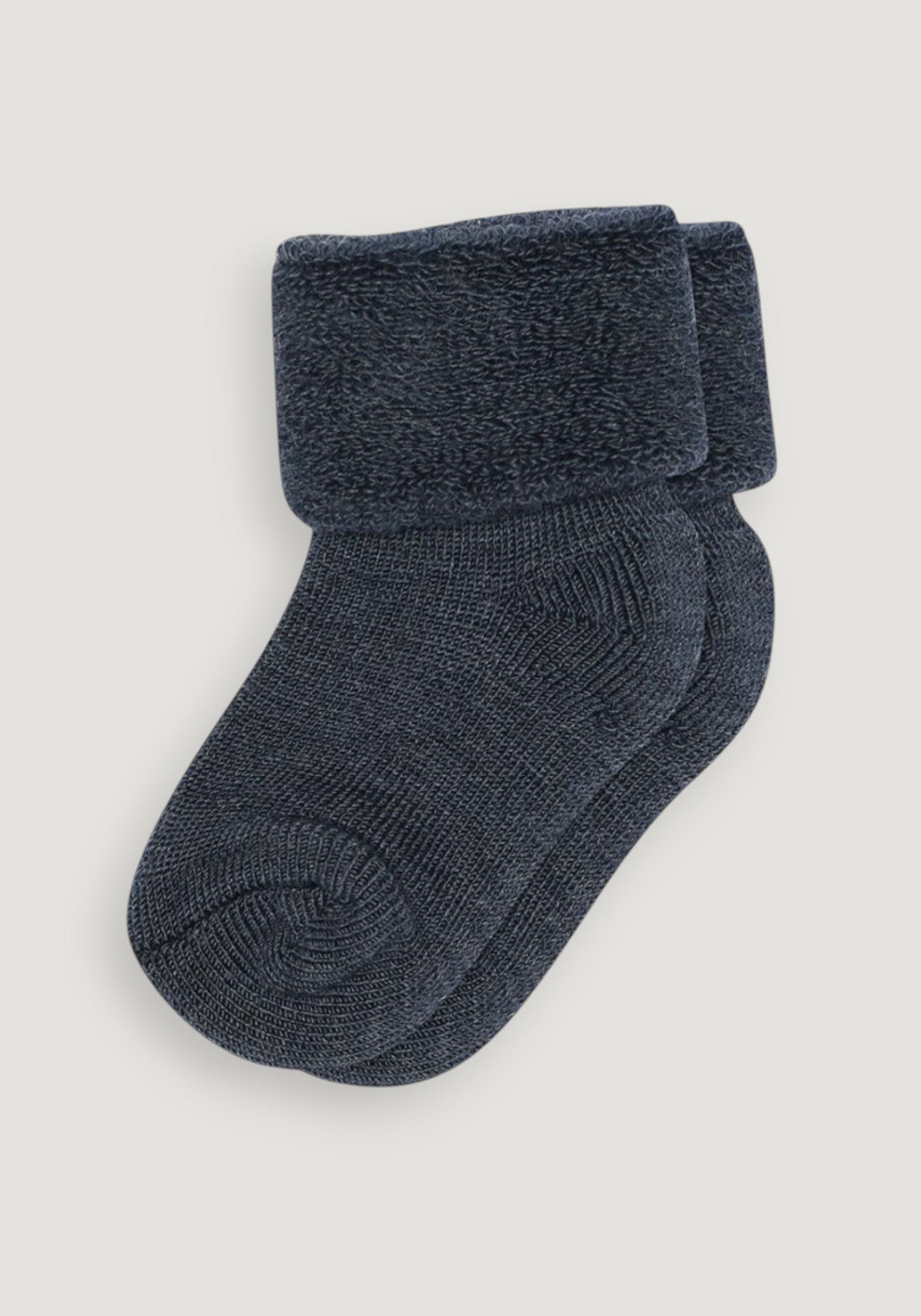 Șosete plușate din lână merinos - Dark Denim