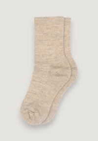 Șosete plușate din lână merinos - Neo Light Brown Melange