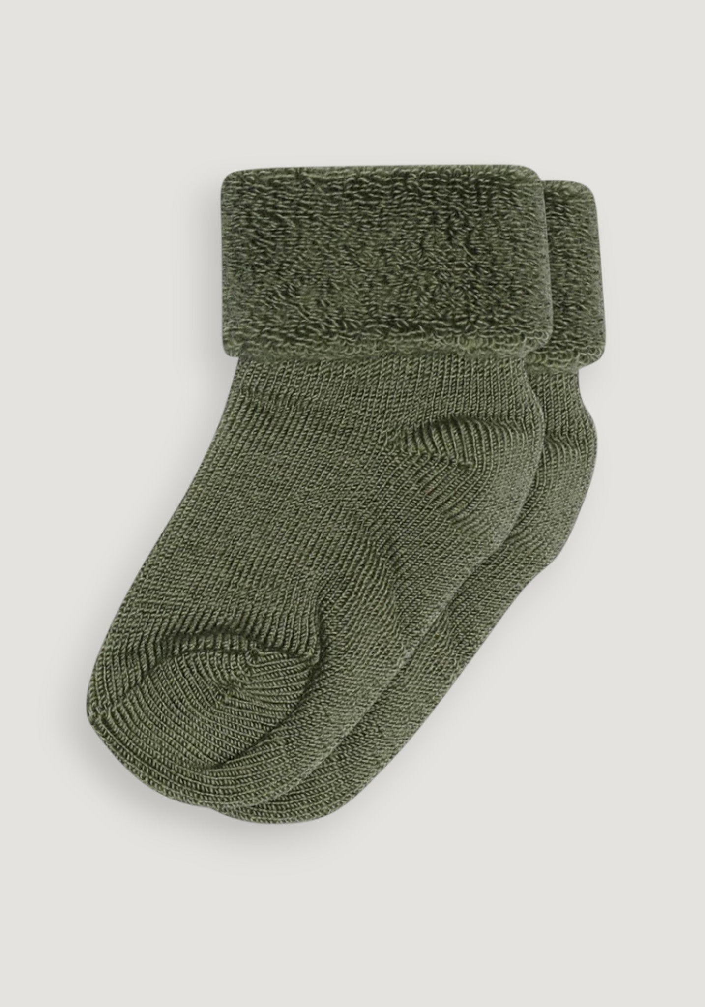 Șosete plușate din lână merinos - Olivine