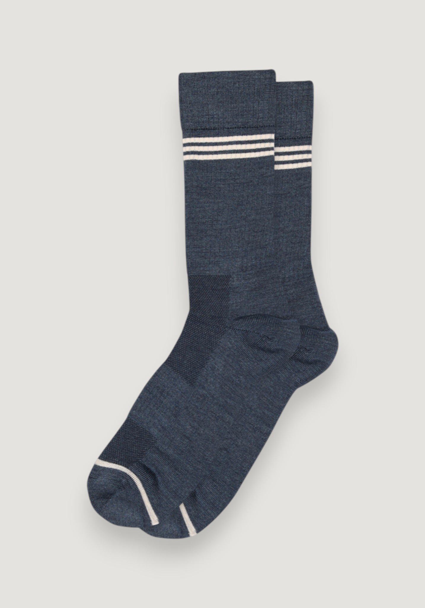 Șosete plușate din lână merinos - Tyge Dark Denim Melange