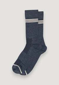Șosete plușate din lână merinos - Tyge Dark Denim Melange
