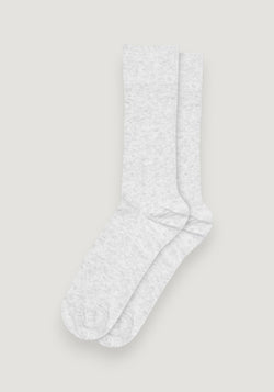 Șosete extrafine Rib din bumbac - Erik Pearl Grey Melange