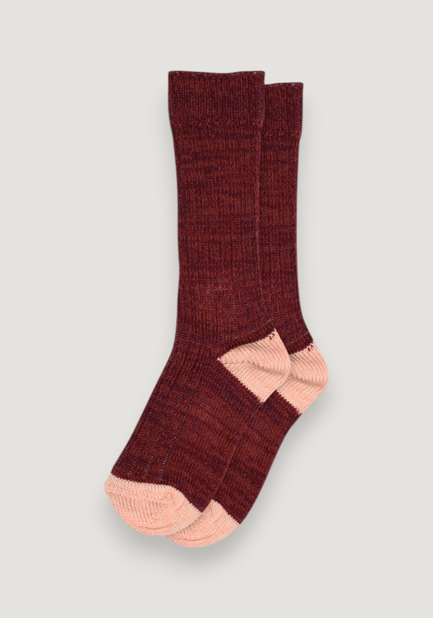 Șosete groase din bumbac - Re-stock Wine Red