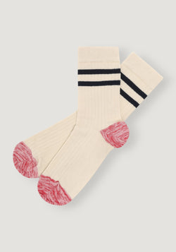 Șosete Rib din bumbac - Tennis Ecru
