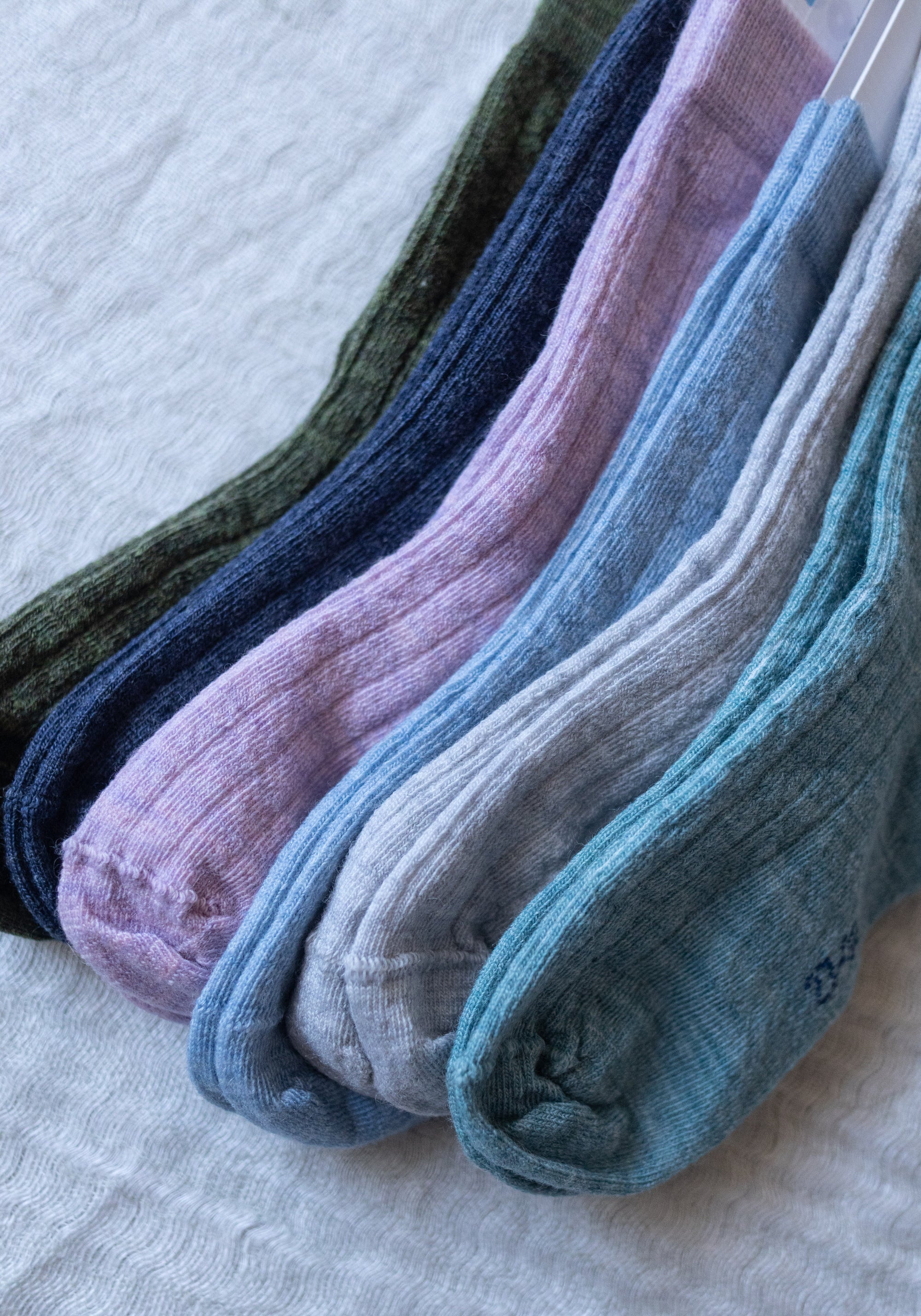 Șosete Rib din lână merinos - Light Grey Melange