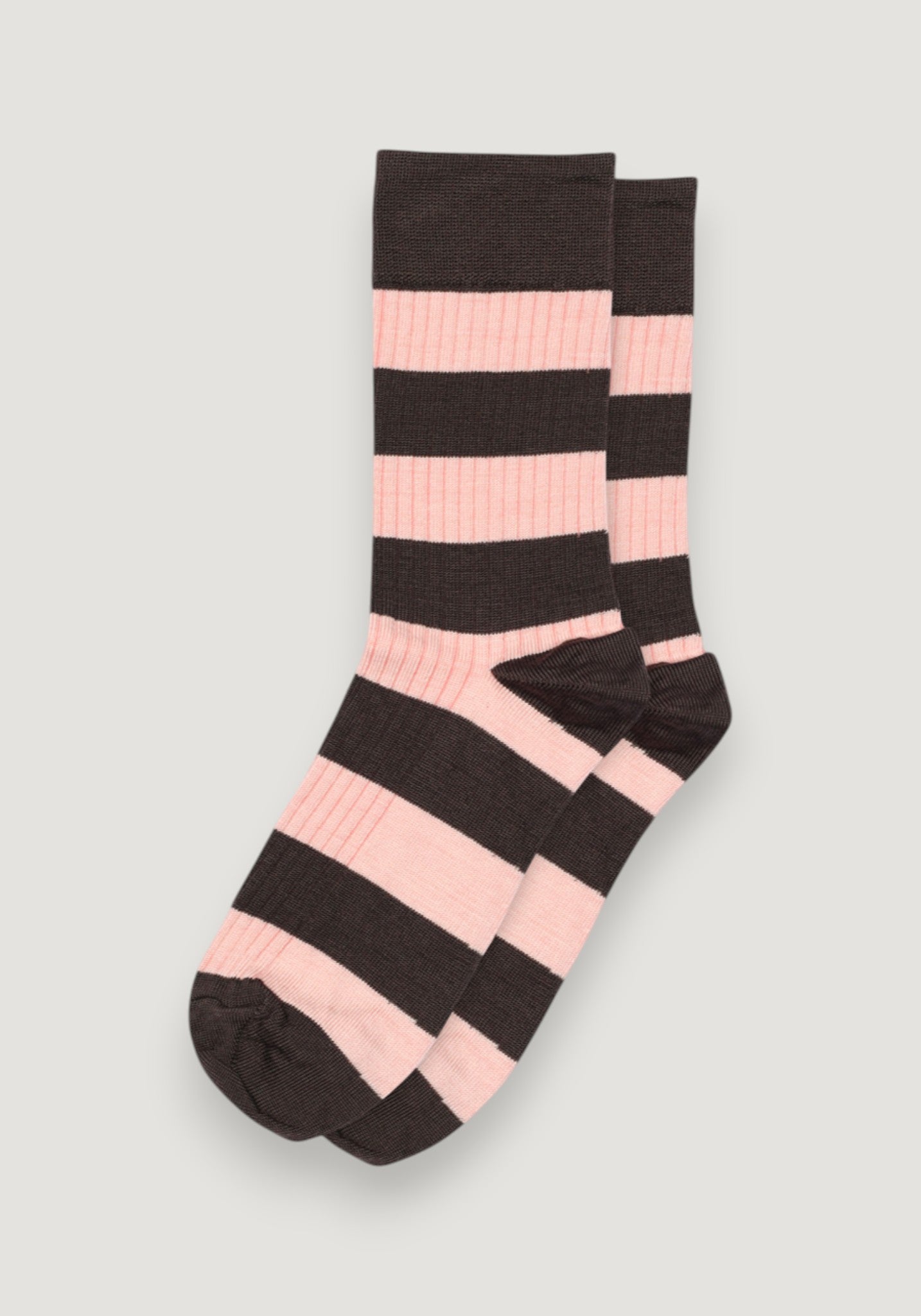 Șosete extrafine Rib din lână merinos - Regina Silver Pink