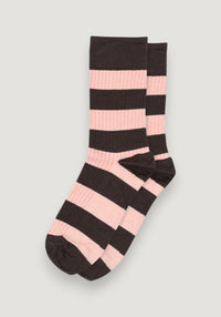 Șosete extrafine Rib din lână merinos - Regina Silver Pink