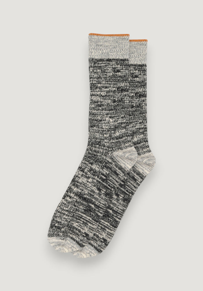 Șosete din lână merinos și bumbac - Torkild Dark Grey Melange