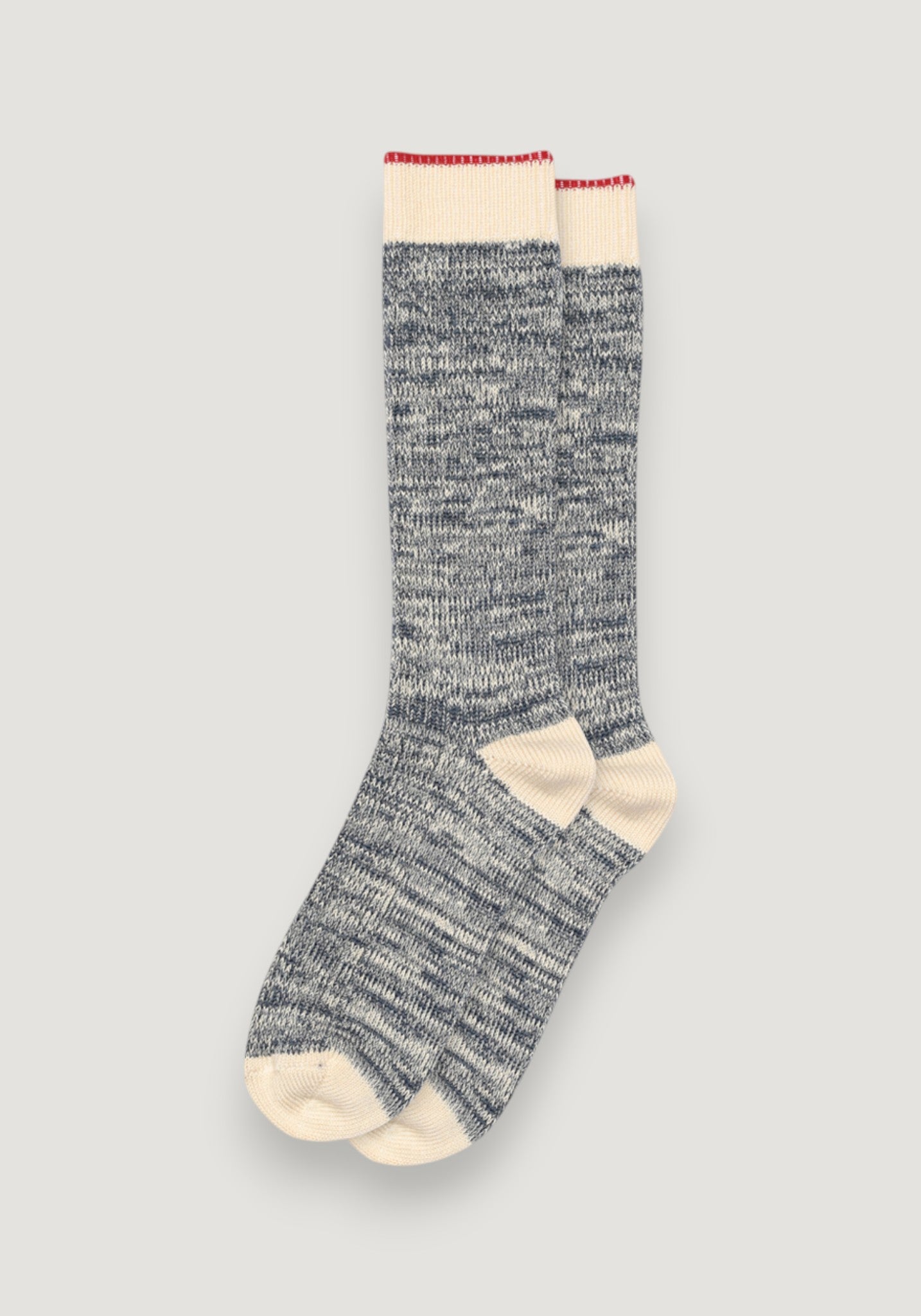 Șosete chunky din lână merinos și bumbac - Ulrika Dark Denim Melange