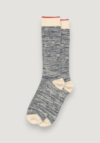 Șosete chunky din lână merinos și bumbac - Ulrika Dark Denim Melange