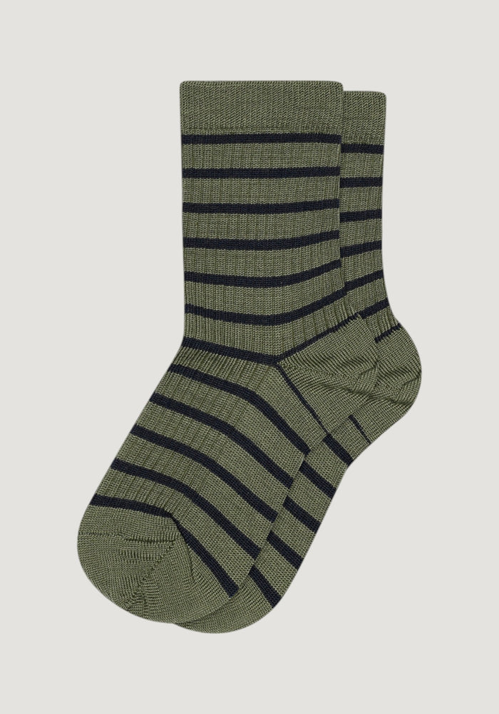 Șosete extrafine din lână merinos - Viggy Olivine