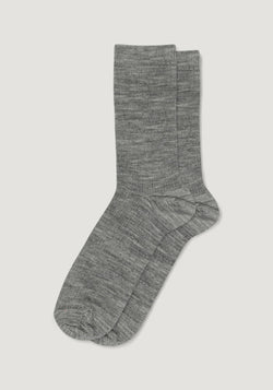 Șosete Rib extrafine bărbați din lână merinos - Grey