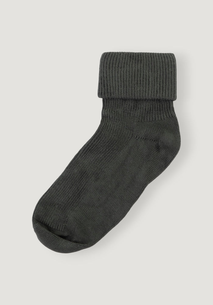 Șosete Rib extrafine din bambus (copii și femei) - Khaki Melange