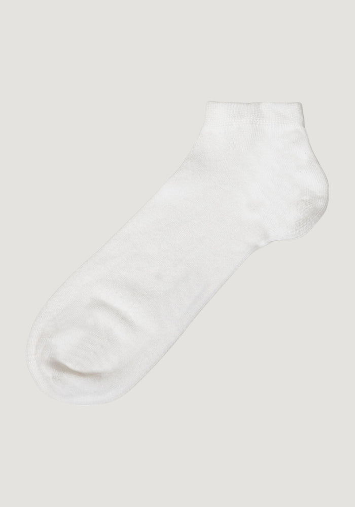 Șosete Rib extrafine din bambus - Footie White