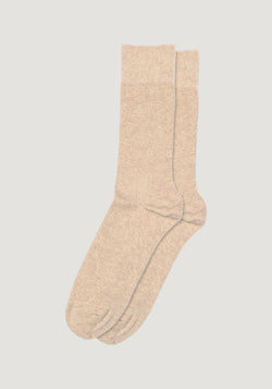 Șosete extrafine bărbați din bumbac - Erik Beige Melange