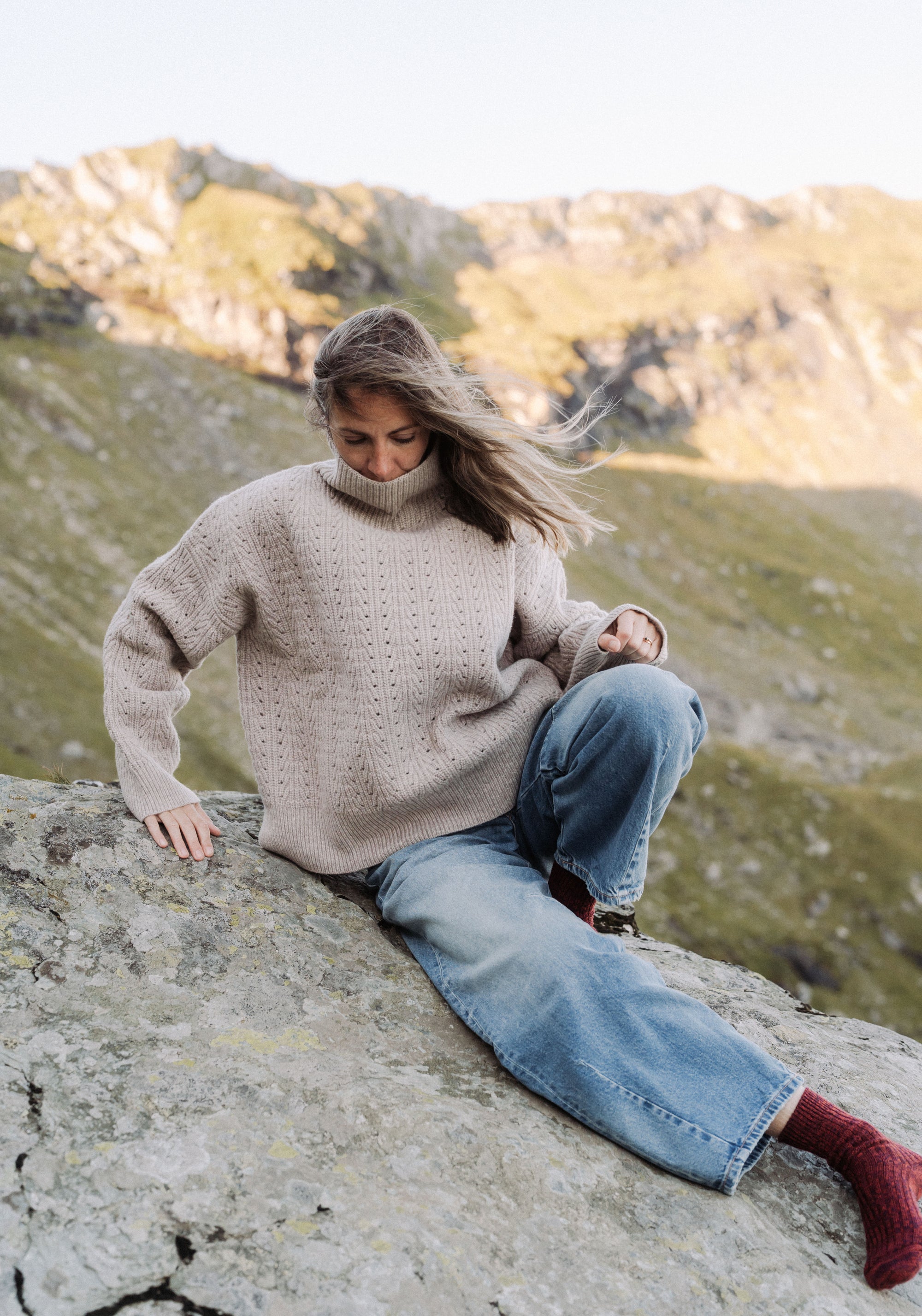 Pulover din lână - Structure Oat Melange