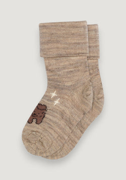 Șosete extrafine din bumbac - Marvin Light Brown Melange