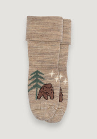 Șosete extrafine din bumbac - Marvin Light Brown Melange