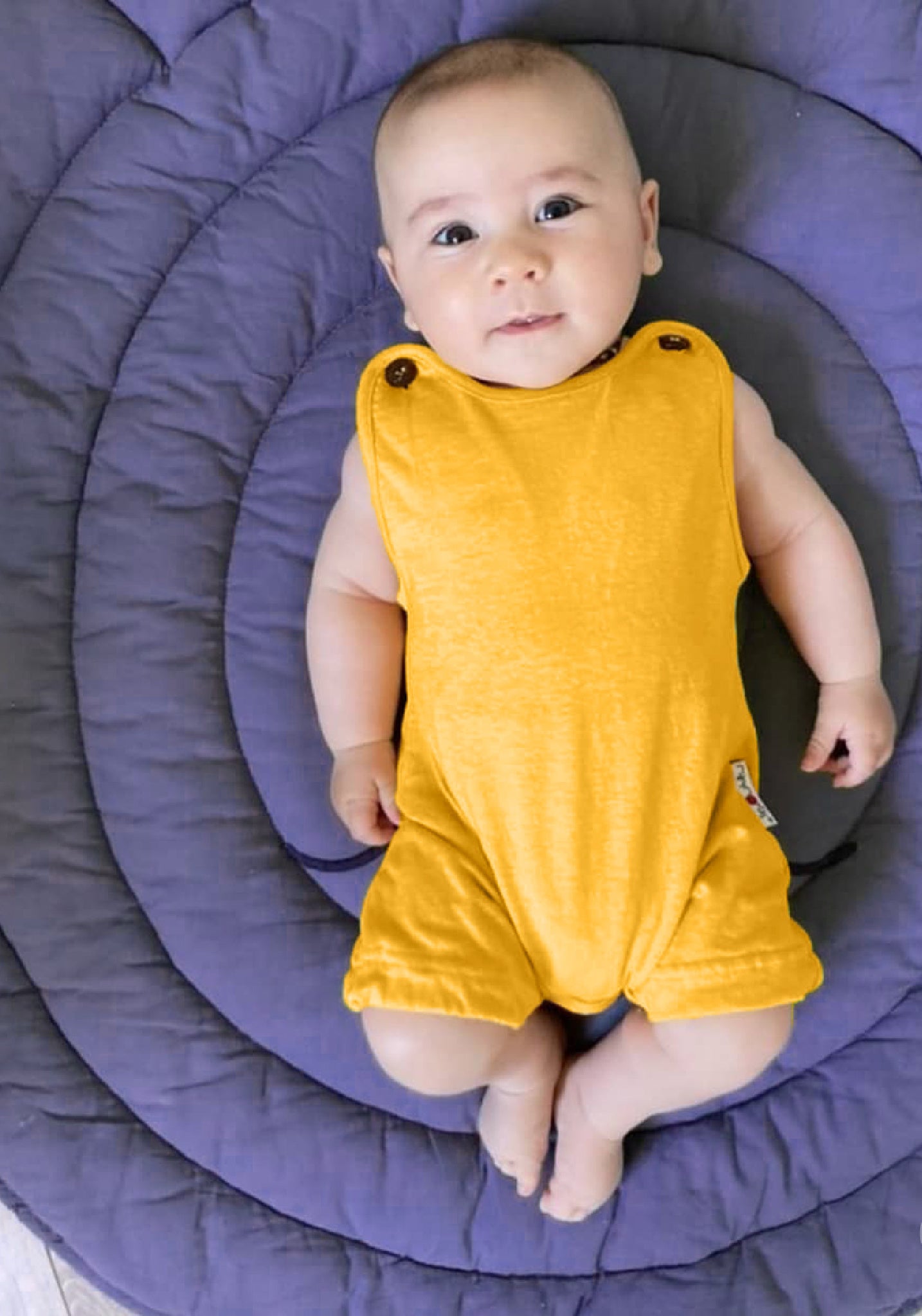 Summersuit din cânepă și bumbac - Bubble Golden Calendula