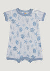 Summersuit lână merinos - Aqua Flora Light Blue