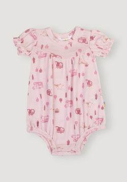 Summersuit din lână merinos - Camping Light Pink