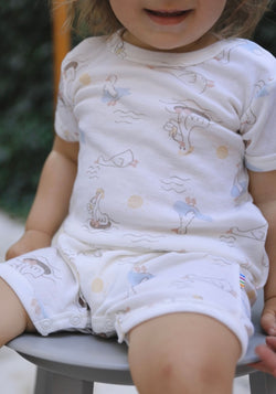 Summersuit din lână merinos și mătase - Sunny Duck