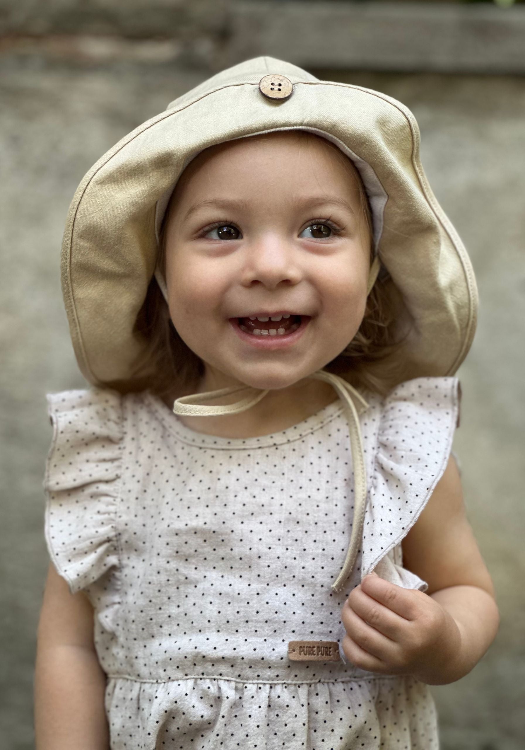 Summersuit din muselină dublă de bumbac - Sand Dots