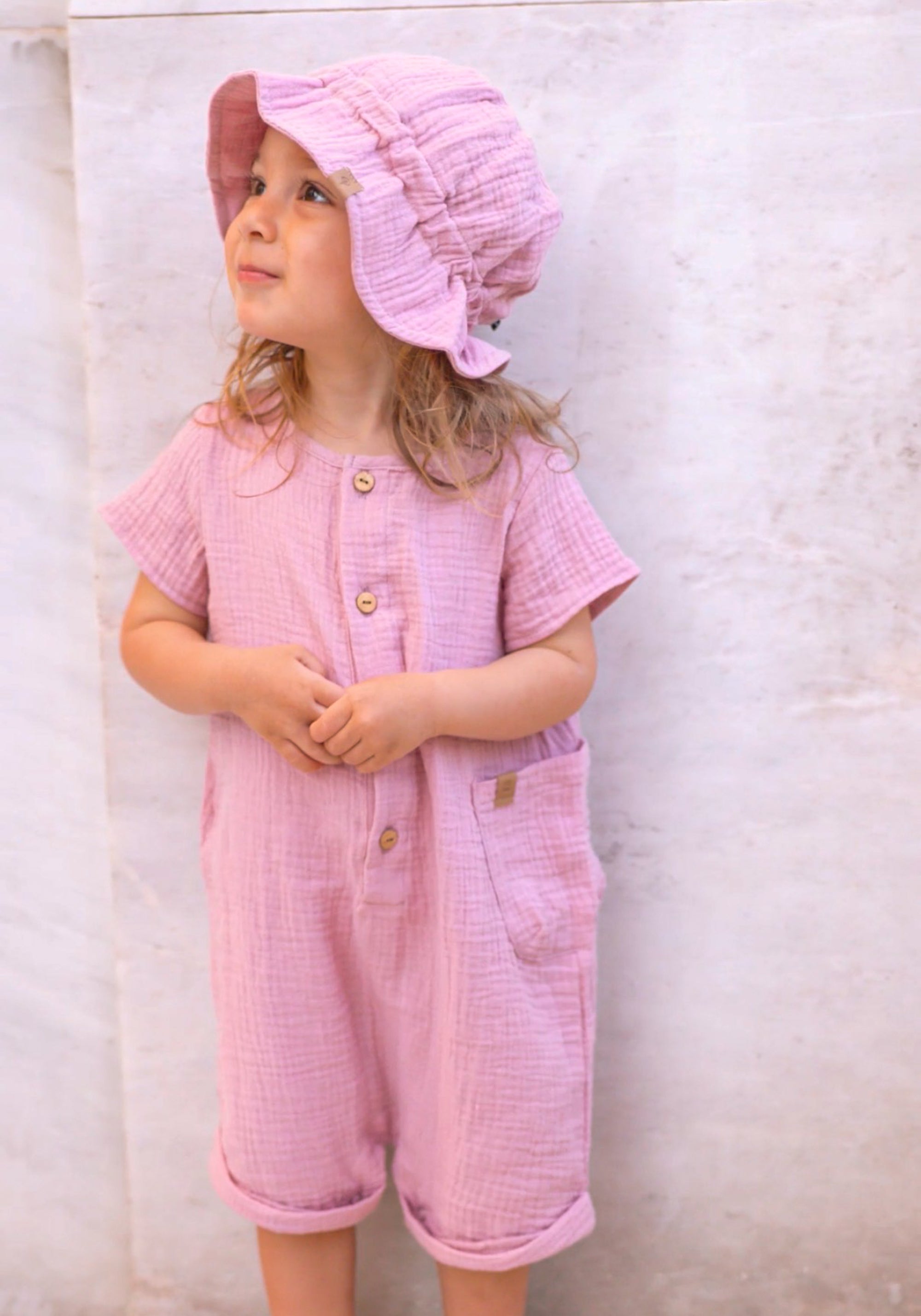 Summersuit muselină dublă din bumbac - Mauve