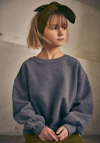Sweatshirt molton din bumbac - Jojoba Anthracite 3 ani