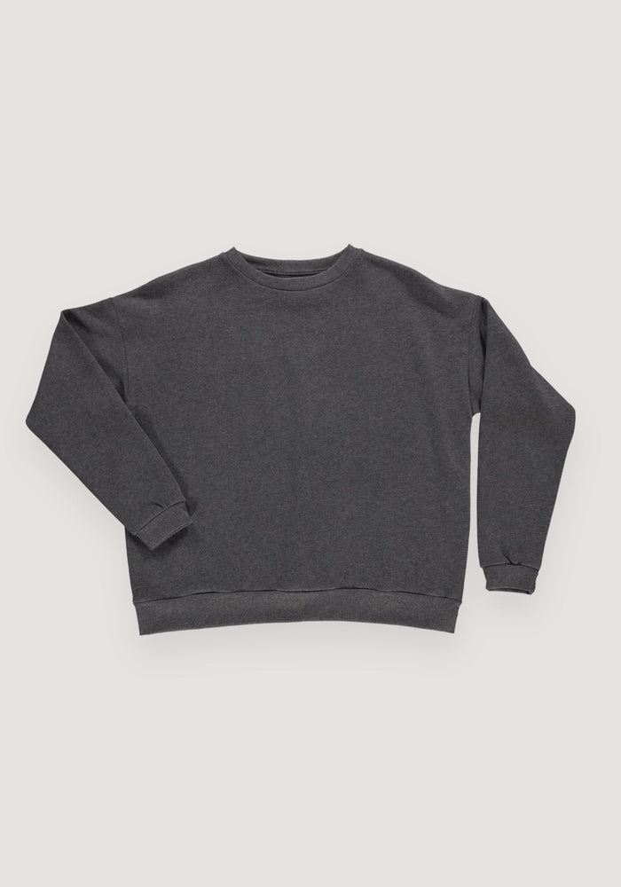 Sweatshirt molton femei din bumbac - Acentra Anthracite S