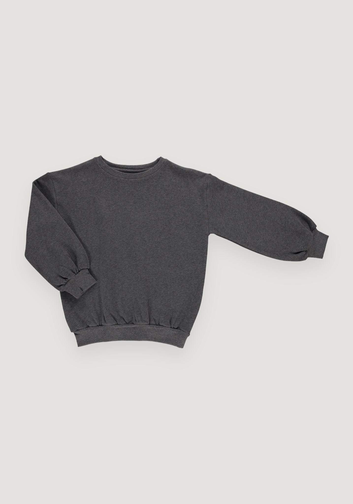 Sweatshirt molton din bumbac - Jojoba Anthracite 3 ani