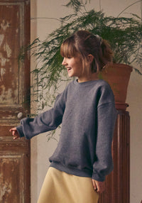 Sweatshirt molton din bumbac - Jojoba Anthracite 3 ani