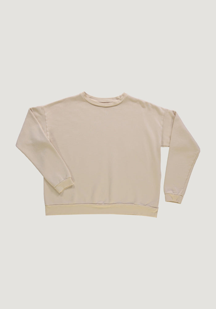 Sweatshirt molton femei din bumbac - Acentra Biscotti Poudre Organic HipHip.ro