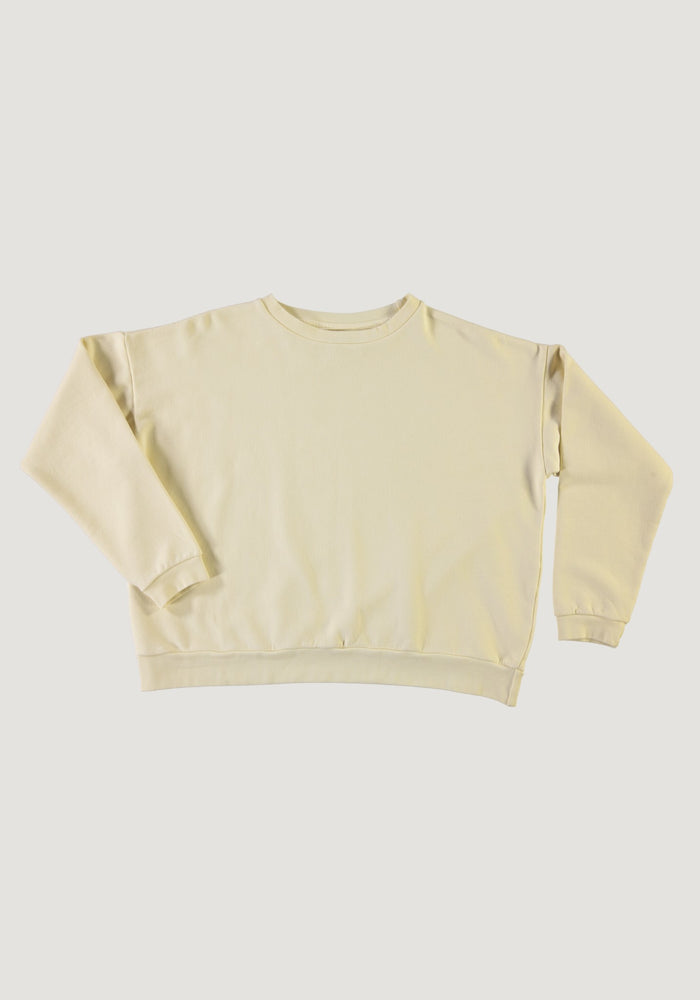Sweatshirt molton femei din bumbac - Acentra Pastel Yellow
