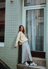 Sweatshirt molton femei din bumbac - Acentra Pastel Yellow