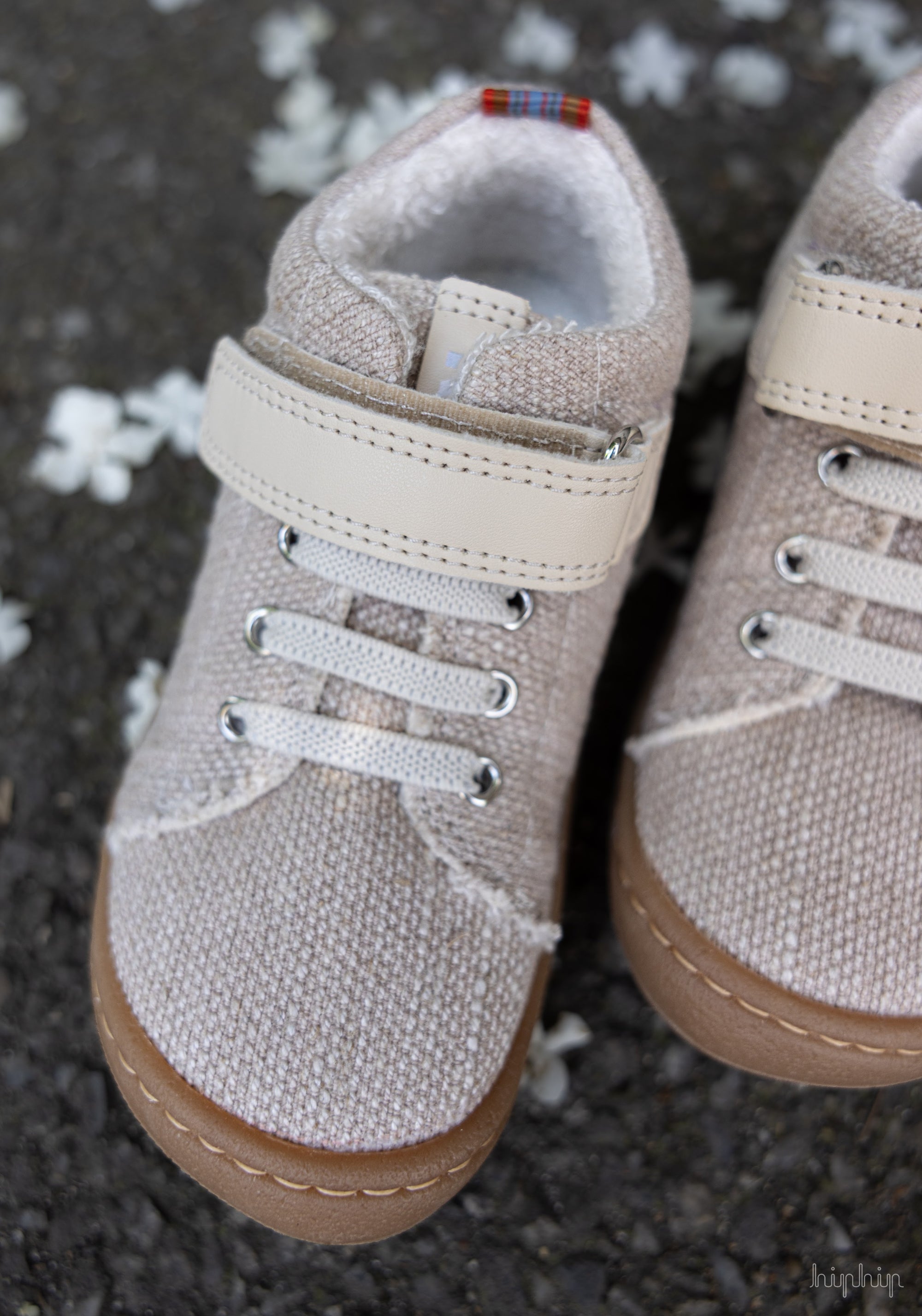 Teniși Barefoot din bumbac - Bonny Beige